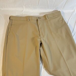 Classic Tan Dress Pants Haggar Cool 18 Pro
